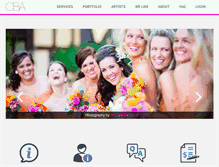 Tablet Screenshot of creativebeauteagency.com